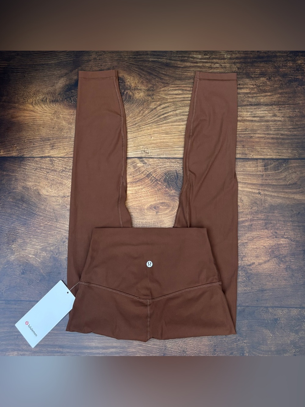 NWT Lululemon Align Ribbed High Rise Pant 25" In Roasted Brown Size 4
